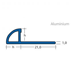 BLANKE Fliesenschiene Viertelkreis-Profil Aluminium Schwarz 3