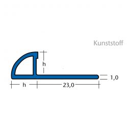 BLANKE Fliesenschiene Viertelkreis-Profil Kunststoff Silbergrau 3