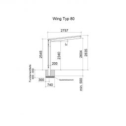 Ximax Aluminium Carport Wing Typ 3