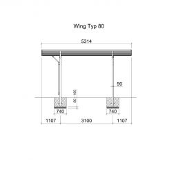 Ximax Aluminium Carport Wing Typ 4