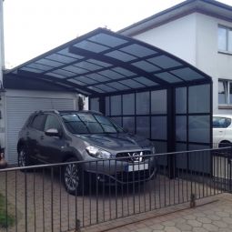 XIMAX Aluminium Carport Seitenwand Schwarz 4