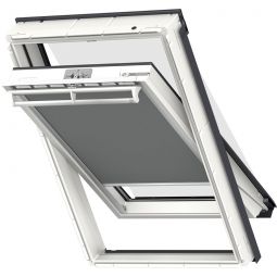 VELUX Vorteils-Set Hitzeschutz Plus DOP Manuell Uni Grau/Schwarz 0705 Markise und Verdunkelungsrollo, effektiver Hitzeschutz und optimale Verdunkelung, für verschiedene VELUX-Dachfenster geeignet