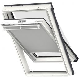 VELUX Vorteils-Set Hitzeschutz Plus DOP Manuell Uni Weiss/Schwarz 1025 Markise und Verdunkelungsrollo, effektiver Hitzeschutz und optimale Verdunkelung, für verschiedene VELUX-Dachfenster geeignet