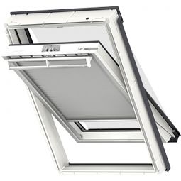 VELUX Vorteils-Set Hitzeschutz Plus FOP Manuell Uni Weiß/Schwarz 1045 Markise und Wabenplissee, kombiniert effektiven Hitzeschutz mit frei positionierbarer Verdunkelung, für verschiedene VELUX-Dachfenster geeignet