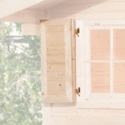 weka Gartenhaus Fensterladen einseitige Befestigung 1-teilig, mit Beschlägen