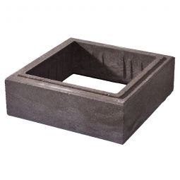 WESERWABEN Gartenmauer Trend-Line Pfeilerstein Grau-Terra meliert 36,5x36,5x12,5 cm, Ideal für die Kombinationen mit Zaunelementen
