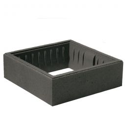 WESERWABEN Gartenmauer Trend-Line Pfeilerstein Anthrazit, glatt 36,5x36,5x12 cm, Ideal für die Kombinationen mit Zaunelementen