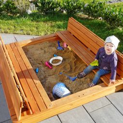 weka Sandkasten 196 B mit Abdeckung wetterschutzlasiertes Kiefernholz