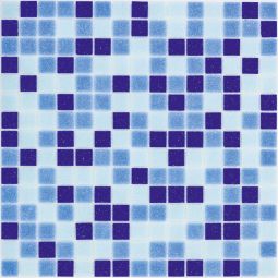 Wellker Glasmosaik Blue Dark Mix 32,6x32,6 cm Mosaikfliesen 4 mm auch als Muster erhältlich