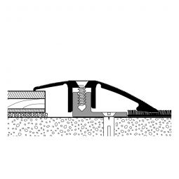 PARKETTFREUND Anpassprofil PF 386 TS Alu eloxiert Edelstahl Schraubsystem Übergangsschiene grau verschiedene Varianten, bis 1,8m, Höhenausgleich 5-11,5mm