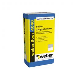 weber Bodenausgleichmasse weber.floor 4040 Bodenausgleichsmasse 25 kg, für den Innen- u. Außenbereich