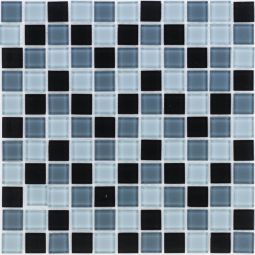 Wellker Glasmosaik Schwarz Grau 30x30 cm Mosaikfliesen 4 mm auch als Muster erhältlich