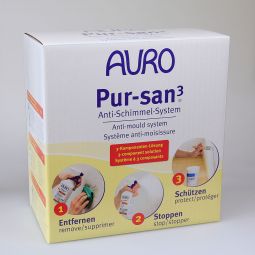 AURO Pur-san3 Anti-Schimmel-System Nr. 414 - 3 Komponenten Box 3in1  Box für zuverlässige Abhilfe bei Schimmelpilzproblemen