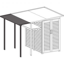 weka Fahrradunterstand-Verlängerung für Gartenschrank Garten[Q] Multi Anthrazit Verlängerung um 73cm, Erweiterung für 2 zusätzliche Fahrräder