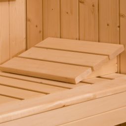 weka Kopfstütze für Sauna 24 cm breit aus Spezialholz Linde hochwertiges Sauna-Spezialholz