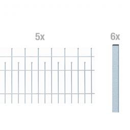 Alberts Zaun-Grundset Madrid verzinkt Rohstahl, 1000 cm Länge