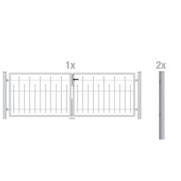 Alberts Doppeltor-Set Madrid verzinkt Rohstahl, 300 cm Breite