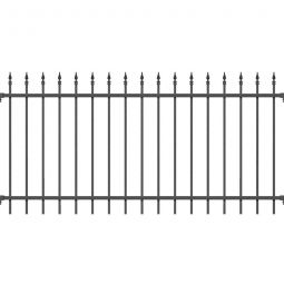 Alberts Zaunfeld Chaussee anthrazit Metallzaun Aluminium, anthrazit RAL 7016, 200 cm Breite