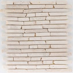 Wellker Natursteinmosaik Arauca Marmor Sunny Beige  getrommelt 30,5x30,5 cm Mosaikfliesen auch als Muster erhältlich