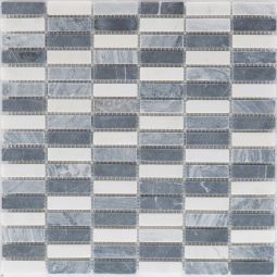 Wellker Natursteinmosaik Huaraz Parallel Marmormix / White Grey getrommelt 30,5x30,5 cm Mosaikfliesen auch als Muster erhältlich