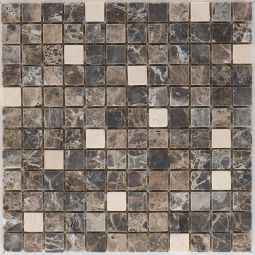 Wellker Natursteinmosaik Paita Kronos Marron Sunny getrommelt 30x30 cm Mosaikfliesen auch als Muster erhältlich