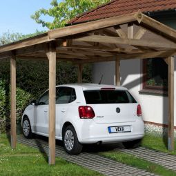 weka Carport 611 Unterstand Abmessung (BxT) 340x500cm, kesseldruckimprägniert, Pfostenstärke 90x90mm