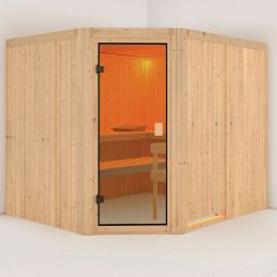 Karibu Woodfeeling Sauna Horna verschiedene Ausführungen