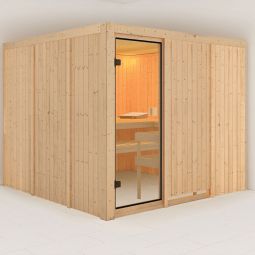 Karibu Woodfeeling Sauna Arvika verschiedene Ausführungen