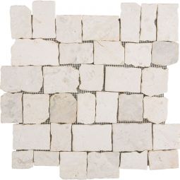 Wellker Natursteinmosaik Multiformat Marmor Ilo Creme 30x30 cm Mosaikfliesen auch als Muster erhältlich