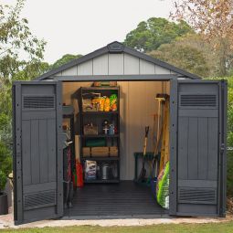 tepro Gerätehaus Holzoptik Oakland Geräteschuppen abschließbar und inkl. Bodenplatte