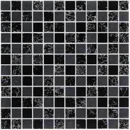 Wellker Glasmosaik Smart Black 30x30 cm Mosaikfliesen 4 mm auch als Muster erhältlich