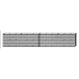 bellissa Gabionenkorb Mauersystem 40cm Steingabionen zum Einbetonieren, Stabstärke 2,5/2mm, Maschenweite 25x100cm