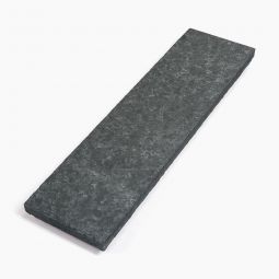 Seltra Natursteine Abdeckplatte SANOKU® ELEGANCE satiniert Basalt anthrazit-schwarz Oberfläche geflammt & gebürstet, gefast, 4x28x100 cm