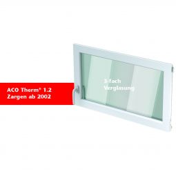 ACO Therm 1.2 Fenstereinsatz Dreh/Kipp für Kellerfenster 90x75 cm Wärmeschutzverglasung, Version: ACO Therm 1.2 (1982-2006), Einbruchschutz RC 2