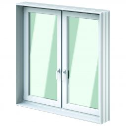 ACO Therm 3.0 Leibungskellerfenster Standard zweiflügelig für Fertigteilwerk mit 3-fach WSG Ausführung ohne Flügel, wirksamen Abdichtung gegen Kälte, Hitze und Feuchtigkeitseintritt, incl. Holzaussteifung, optimale Wandverkrallung