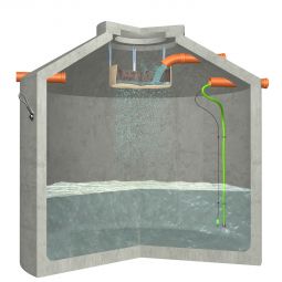 Aquaroc Hydrophant Regenwasserspeicher Betonzisterne aus einem Guss verschiedene Größen, Ein- oder Mehrbehältersysteme von 2900 bis 18400 Liter