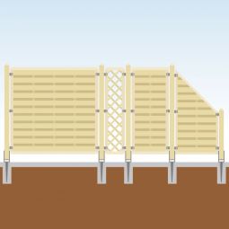 TraumGarten Sichtschutzzaun Rank Komplett-Set Holz Sichtschutz Lamellenzaun Individualisieren Sie Ihren Zaun mit unserem Konfigurator - inkl. Pfosten & Befestigungsmaterialien