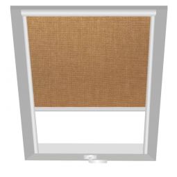 Wellker Verdunkelungsrollo Braun-Beige 1603 für Dachfenster von Roto und Wellker