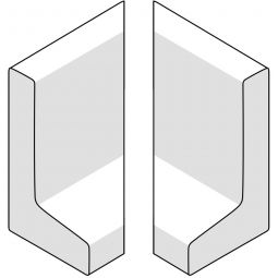 EHL Stützwinkel Außenecke zweiteilig 50cm Breite Stärke 12cm, verschiedene Größen