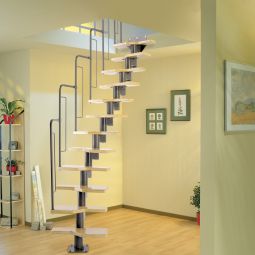 DOLLE Systemtreppe Graz Holztreppe inkl. Geländer, bis max. 292 cm Höhe einstellbar