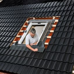 VELUX Eindeckrahmen EDS 2000 Schiefer Stehfalz für flache Schiefereindeckung inkl. BDX Dämm- und Anschlussset