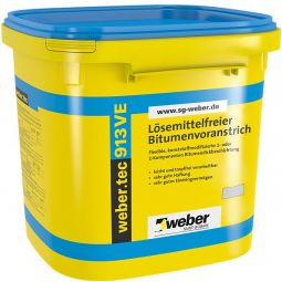 weber Kellerabdichtung weber.tec 913 VE Bitumenvoranstrich 10 L, für den Außenbereich - auch bei niedrig Temperaturen, sehr gute Haftung