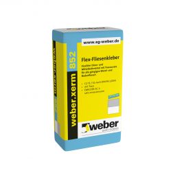 weber Fliesenkleber weber.xerm 852 Flexiber Fliesen- und Natursteinkleber, 25kg Sack