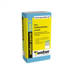 weber Fliesenkleber weber.xerm 860 F Flex-Fließbettkleber schnell für Feinsteinzeug