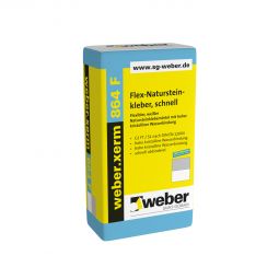 weber Fliesenkleber weber.xerm 864 F Natursteinkleber schnell 25kg Sack