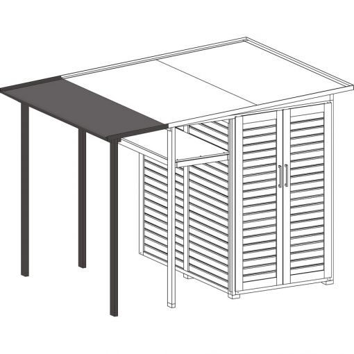 weka Fahrradunterstand-Verlängerung für Gartenschrank Garten[Q] 2