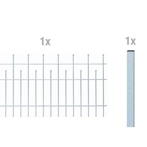 Alberts Zaun-Anbauset Madrid verzinkt 2