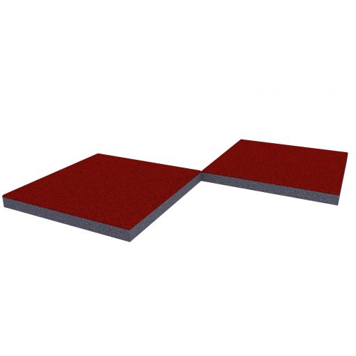 WINNETOO Fallschutzmatte 50x50x4,5cm rot-braun 2