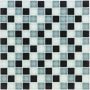 Wellker Glasmosaik Schwarz Grau Weiß 30x30 cm Mosaikfliesen 8 mm