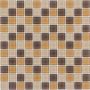 Wellker Glasmosaik Hellbraun Mix 30x30 cm Mosaikfliesen 4 mm